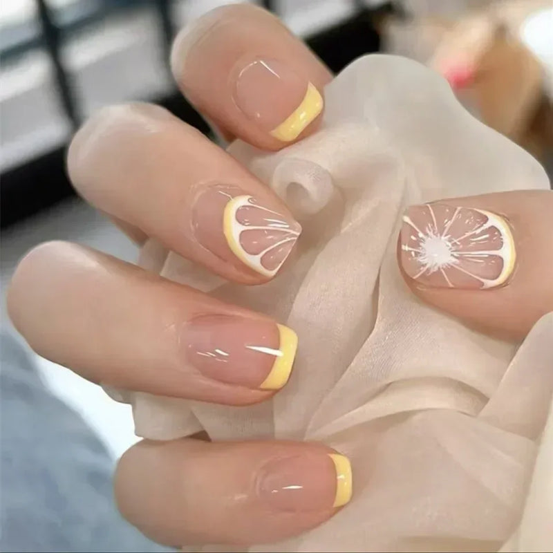 24pcs Wine Red Long Round Coffin Fake Nails With Glue Finished Art Full Cover Artificial Wearing False Nails Press On Nails Set