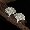 10pcs 33*30mm Hollow Ginko Leaf Charms Brass Filigree Leaf Pendant for Jewellery Parts B3810