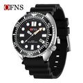 OFNS New Style Fashion 8033 Men's Quartz Watch Simple Fashion Waterproof Calendar Watch Casual Silicone Strap Watch Wristwatch