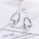 Hoop Earrings Silver 925 Sparkling 6.5mm 1CT Moissanite Earring With Certificate For Women Lovers' Wedding Jewelry Gift
