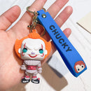 Halloween Scary Ghost Baby Keychains Dolls Horror Child's Play Chucky Tiffany Glen Mini Pendants PVC Figures Toy key Chain Gift