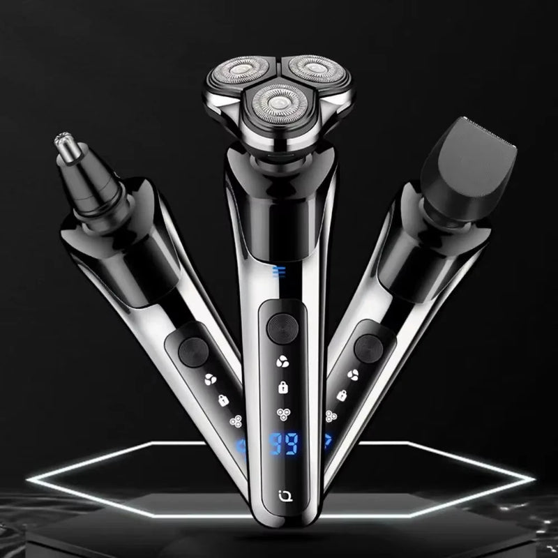 Xiaomi 3-in-1 Double Head 5000 Digital Display Head Electric Shaver Washable Rechargeable Brushless Men's Fast Charge Razor ﻿
