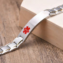 Men Personalized Custom Engrave ID Bracelets Stainless Steel Link Chain Medical  Bracelet