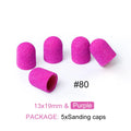 5/10/20pcs 13*19mm Nail Sanding Caps Nail Drill Bit Sanding Bands for Gel Remover Pedicure Caps Nail Polishing Manicure Tools