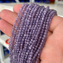 Purple Gem Beads Small Round Faceted Crystal Stone Beads Amethysts Crystal Mica Loose Beads For Jewelry Making DIY Necklace 15"