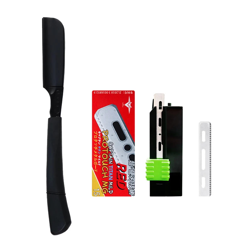 Feather Shaver Straight Edge Barber Razor Stable Haircut Beard Eyebrow Shaving Tool Hairdresser Trimming Gift
