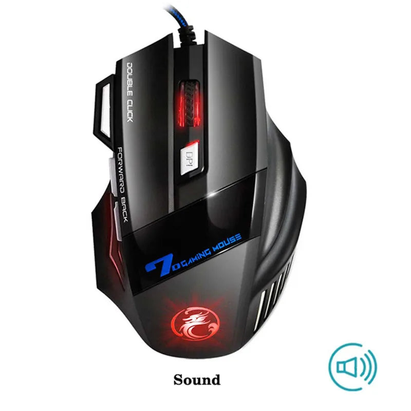 iMICE Large Mouses Pad & X7 Wired Gaming Mouse 7 Buttons 2400 DPI LED Optical USB Ergonomic Game Mouse Mice For Laptop Computer