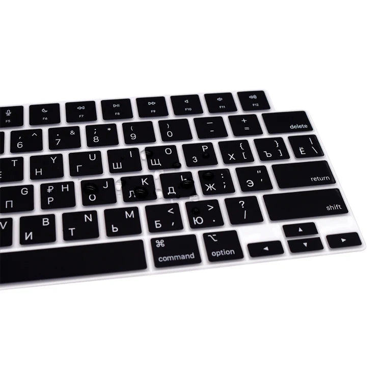 Russian language for 2024-2021 M3 M2 MacBook Air 15" (A3114 A2941) MacBook Air 13.6" (A3113 A2681) Silicone Keyboard Cover Skin