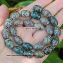 8pcs ,10x14mm Natural Green Agate Ancient Tibet Dzi beads, Many patterns, For DIY Jewelry making !