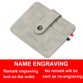 New Men Thin Card Wallets Slim ID Credit Card Holder Name Engraved Short Male Wallet High Quality PU Leather Small Men Purse