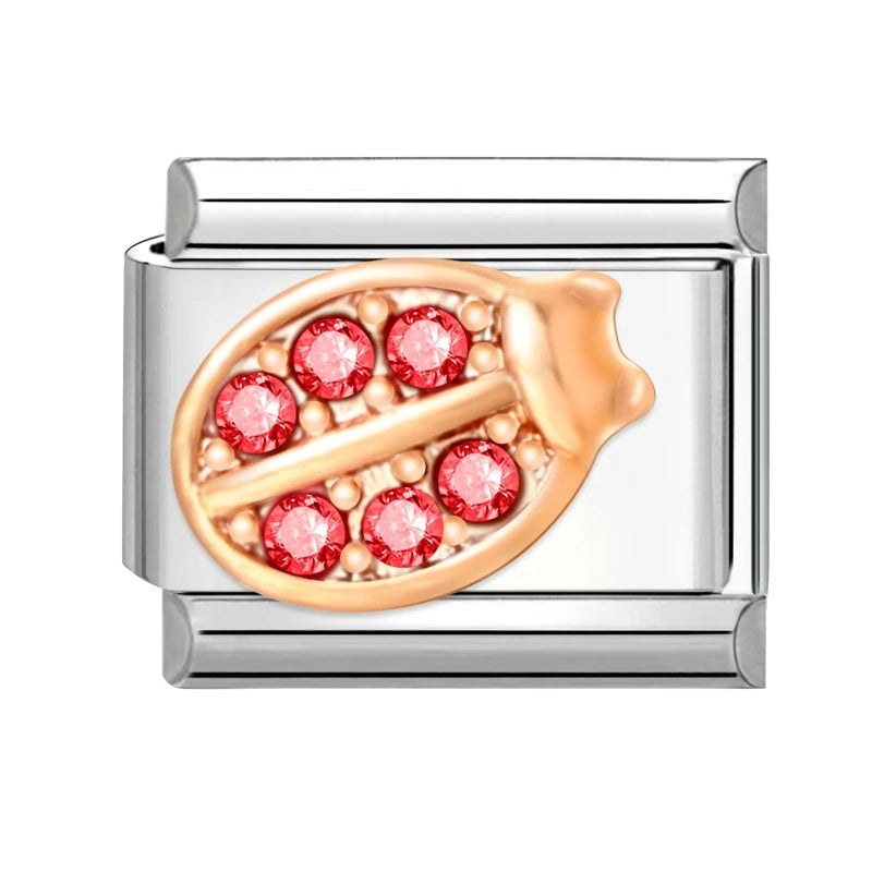 3D Charm Bracelet Rabbit Sun Flower Moont Italian Charm Links Fit 9mm Bracelet Stainless Steel Jewelry DIY Making Birthday Gift