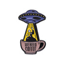 Coffee Cup Enamel Pins We Need Coffee Brooches Lapel Badge Barista Clothes Hat Brooch Pin Jewelry Accessories Gift Wholesale Pin