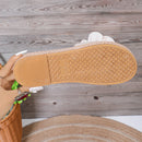 New flat bottomed women's slippers, beach shoes, home casual sandals, ultra lightweight slippers, pink flower shoes