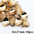 5-20pcsAcrylic Gold Plated Color Conch Sea Shell Charms Pendants Beads Jewelry Making Accessories DIY Handmade Necklace Bracelet