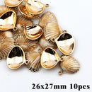 5-20pcsAcrylic Gold Plated Color Conch Sea Shell Charms Pendants Beads Jewelry Making Accessories DIY Handmade Necklace Bracelet