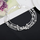 Wholesale Charms Beads Chain Beautiful Bracelet Silver Color Fashion for Women Wedding Nice Bracelet Jewelry