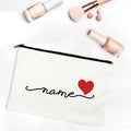 Personalized Makeup Bag Bridesmaid Maid of Honor Holiday Wedding Bachelorette Party Gifts Canvas Monogram Cosmetic Zipper Pouch