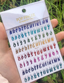 Newest Black Numbers English Letter Design 3d Self Adhesive Decal Slider DIY Decoration Manicure Tools Nail Sticker Accessories