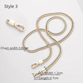 Golden Bag Chain Accessories Metal Extension Chains Underarm Crossbody Shoulder Belt Replacement Bags Strap For Women's Bag