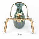 1Pc Deepeel Retro Square Embossed Bag Handles Metal Handmade Sewing Brackets Kiss Clasp Handbag Purse Frame Handle Accessories