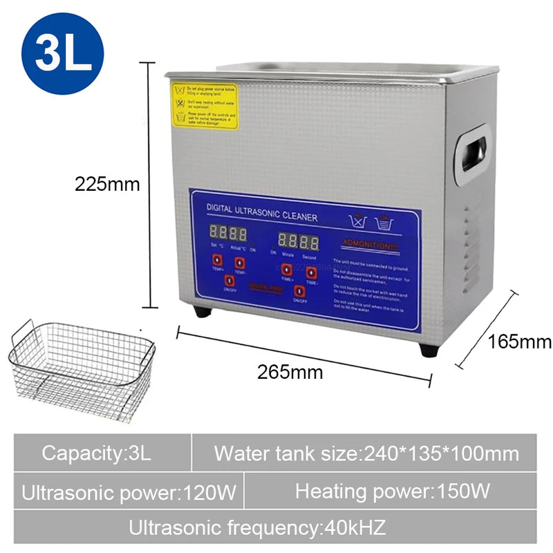 Ultrasonic Cleaner 2L 3L 6L 10L Ultrasound Cleaning Machine With Heated Washing Professional Home Commercial Ultrasonic Cleaner