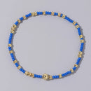 1pc Beach Vocation Themed Mixed Color Design 18K Gold Plated Copper & Bead Bracelet Cute & Luck For Festival Jewelry Gift
