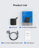 ORICO Portable External Solid State Drive External Hard Drive USB 3.2 Gen2 SSD for iPhone 15/Pro Windows Mac Lightweight