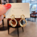 New Fashion Geometry Earrings  Earrings for Women Golden Zircon Dangle Earrings Valentines Day Anniversary Birthday Jewelry Gift