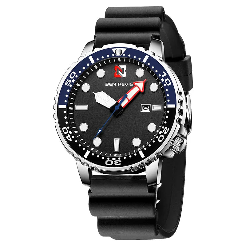 Luxury Brand Men Fashion Quartz Watches Male Silicone Strap Sport Waterproof Wristwatches Calendar Clock Relogio Masculino