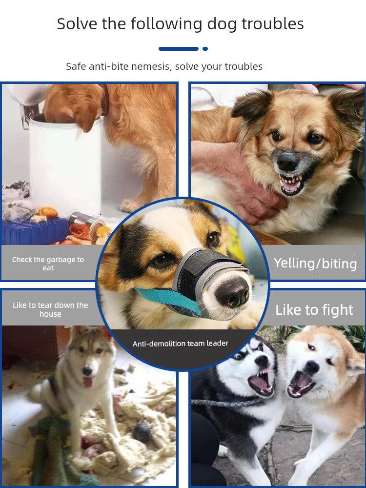 Mesh Breathable Anti-Bark Bark Stopper Large Puppy Dog