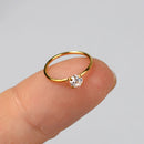 1Pair Mini Tragus Helix Piercings Stainless Steel Septum Nose Ring Studs Crystal Zircon Hoop Earrings Body Jewelry for Women Men