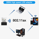 Mini WIFI 6 Adapter 150M/300M Network Card USB Dongle 2.4GHz 802.11AX Signal Reception For PC Laptop Windows 10/11 Driver Free
