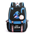 Disney Lilo Stitch Backpacks Teenager USB Charging Laptop Backpack Women Men Rucksack Travel Bag Mochila