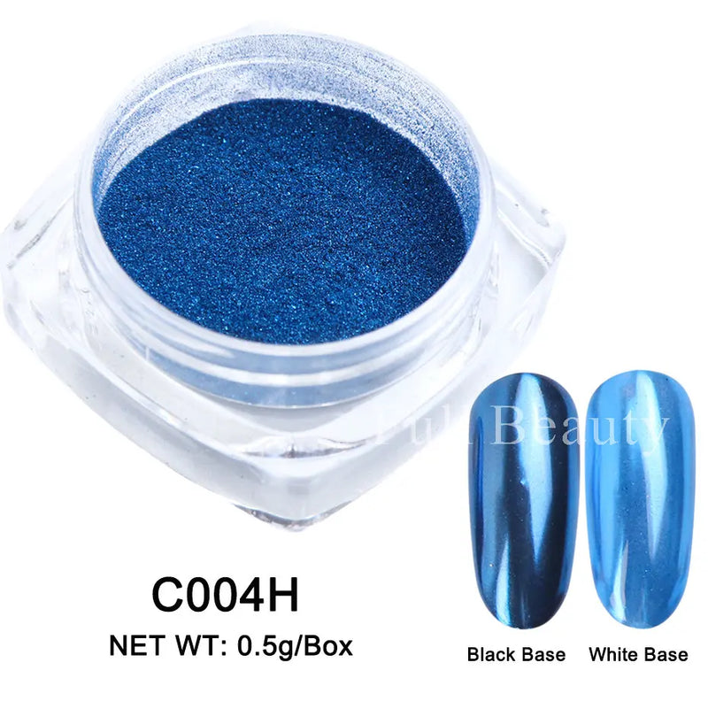 Red Chrome Nail Powder Y2K Metallic Mirror Effect Pigment Fine Rubbing Nail Glitter Flakes Dust Valentine Decorations Manicure