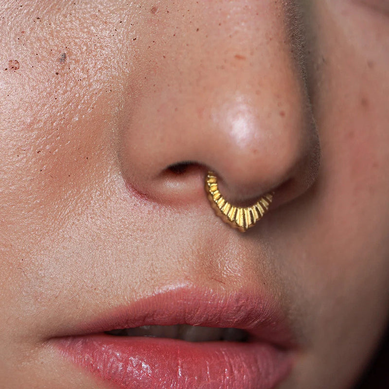 Casvort 1PCS Septum Rings Clip 316L Surgical Stainless Steel Nose Rings Tragus Helix Hoop Piercing Women Body Jewelry New Gift