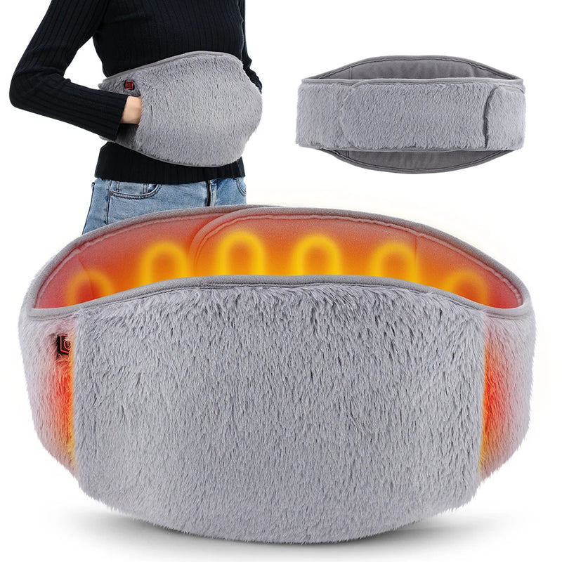 3 Levels Electric Heating Abdomen Belt Adjustable Waist Heated Therapy For Menstrual Cramp Lumbar Pain Relief Uterus Hand Warmer