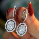 2024 New Bride Engagement Wedding Jewelry Elegant Shiny Mosan Diamond Beautiful Gift Milan Girl Fashion Pendant Earrings