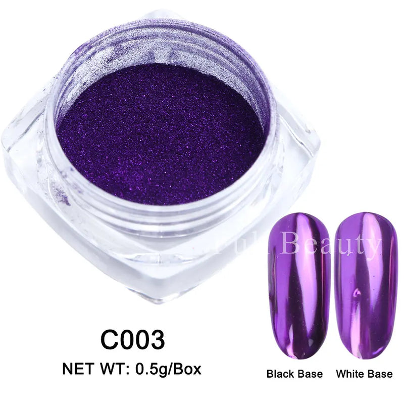 Red Chrome Nail Powder Y2K Metallic Mirror Effect Pigment Fine Rubbing Nail Glitter Flakes Dust Valentine Decorations Manicure