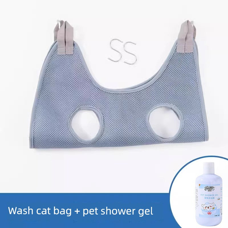 Dog Trimming Bath Cat Bag Shaving Foot Hair Anti-Bite Hammock