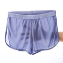 Cool and Breathable Men's Ice Silk Casual Shorts Open Side  for Summer Homewear Arrow Shorts