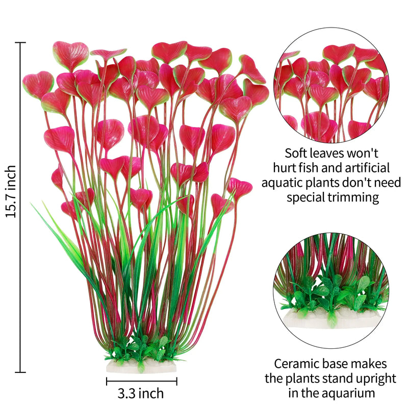 40cm Tall Artificial Aquarium Plants for Aquarium Ornament Underwater Plants Water Seaweed Fish Tank Decoration