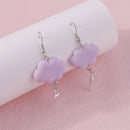 Aihua Acrylic Rain Clouds Earrings Long Tassel Rain Star Pendant Earrings Handmade Cute Cloud Earrings New In Jewelry Gifts