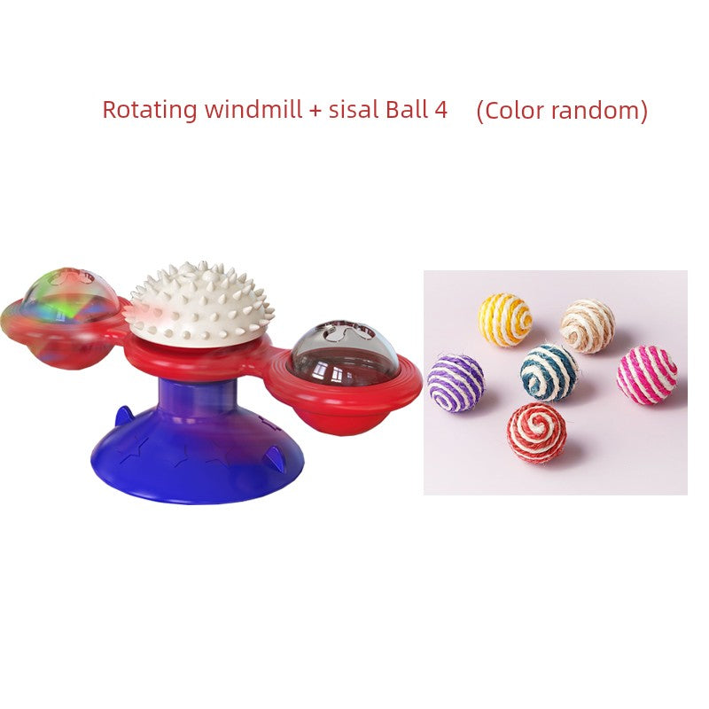 Cat Toy Self-Hi Relieving Stuffy Pet Turntable Cat Teaser Tumbler Windmill Supplies Kitty Toy Cat Toy