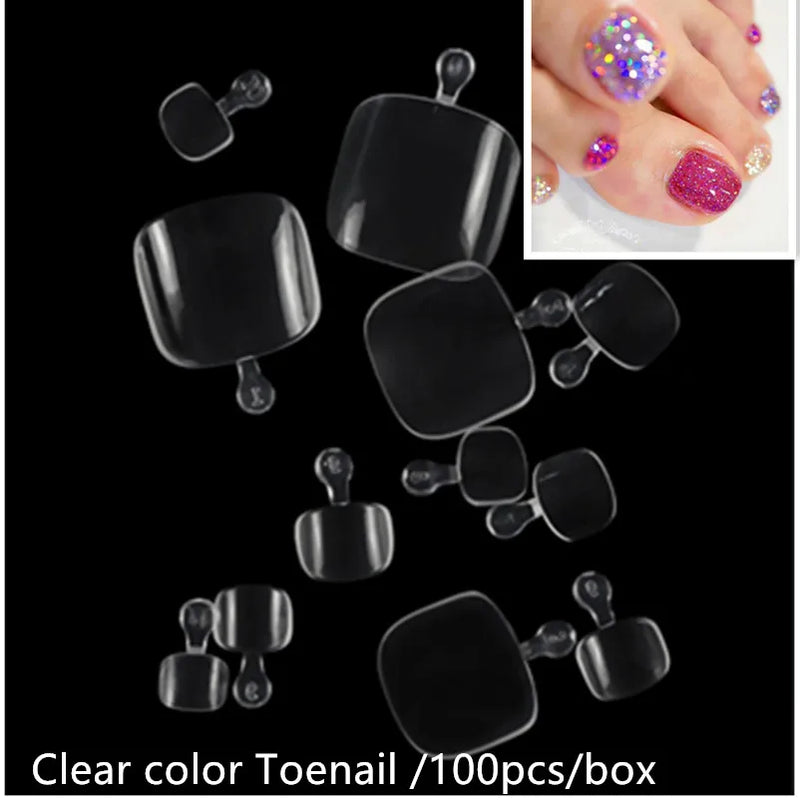 Fake Nails 100PCS Claw Shape Full Cover Wearable DisassemblyGlossy Pure White Red Orange Natural False Nails Tips