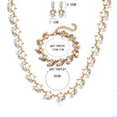 Collar Pendientes Regalo Elegante Pulsera de Perlas de Imitación con Diamantes de Imitación Joyería Nupcial Regalo