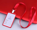 Women Men Bank Credit Card ID Holder Aluminium Alloy Business Card Case Work Card Badge Lanyard Holder Protector Cover