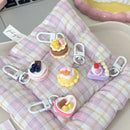Fashion Cute Cake Pendant Keychain Ins Fun Bag Accessories Three-dimensional Creative Party Gift Jewelry Handbag