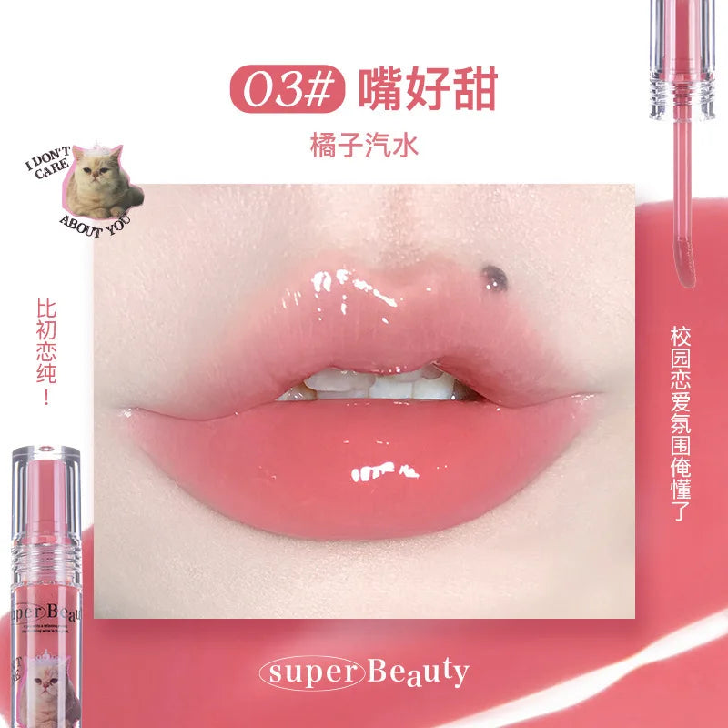 FLORTTE Lip Plumper Gloss Essence Moisturizing Korean Lipstick Lip Oil Lip Glaze Base for dark lips