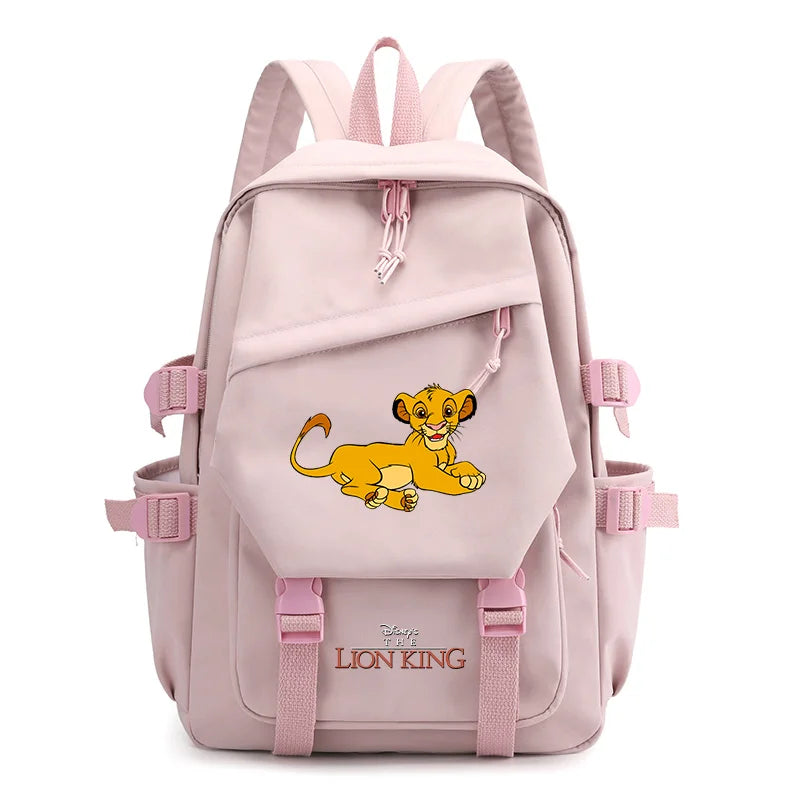 Disney The Lion King Simba Boys Girls Kids School Book Bags Women Bagpack Teenagers Travel Backpack Mochila Escolar