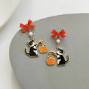 Mihan Cute Jewelry Animal Earrings Halloween Party Gifts 925 Silver Needle Lovely Design Pumpkin Earrings For Women Girl